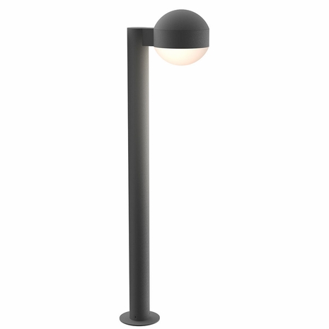 7305.DC.DL.74-WL Sonneman REALS Inside-Out 28" LED Path Light Bollard with Textured Gray Finish