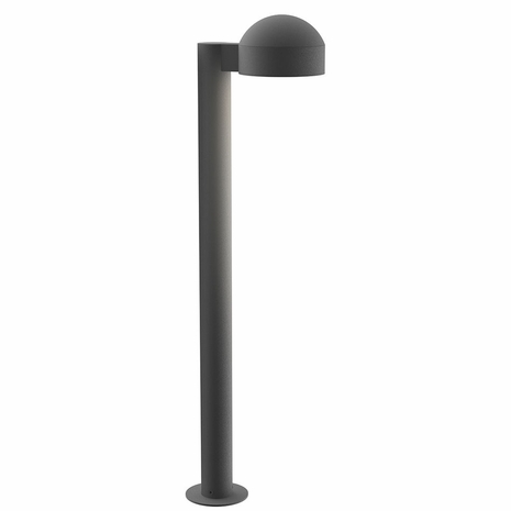 7305.DC.PL.74-WL Sonneman REALS Inside-Out 28" LED Path Light Bollard with Textured Gray Finish