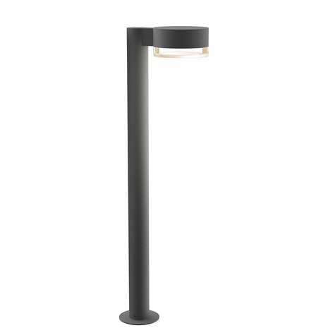 7305.PC.FH.74-WL Sonneman REALS Inside-Out 28" LED Path Light Bollard with Textured Gray Finish