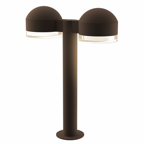 7306.DC.FH.72-WL Sonneman REALS Inside-Out 16" LED Double Bollard with Textured Bronze Finish