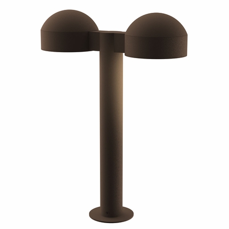 7306.DC.PL.72-WL Sonneman REALS Inside-Out 16" LED Double Bollard with Textured Bronze Finish