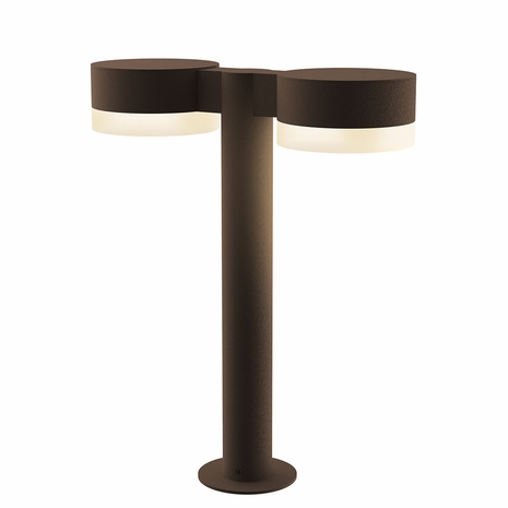 7306.PC.FW.72-WL Sonneman REALS Inside-Out 16" LED Double Bollard with Textured Bronze Finish