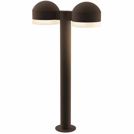 7307.DC.FW.72-WL Sonneman REALS Inside-Out 22" LED Double Bollard with Textured Bronze Finish