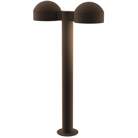 7307.DC.PL.72-WL Sonneman REALS Inside-Out 22" LED Double Bollard with Textured Bronze Finish