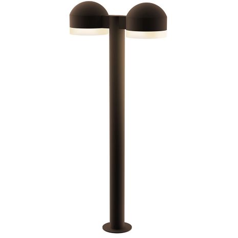 7308.DC.FW.72-WL Sonneman REALS Inside-Out 28" LED Double Bollard with Textured Bronze Finish