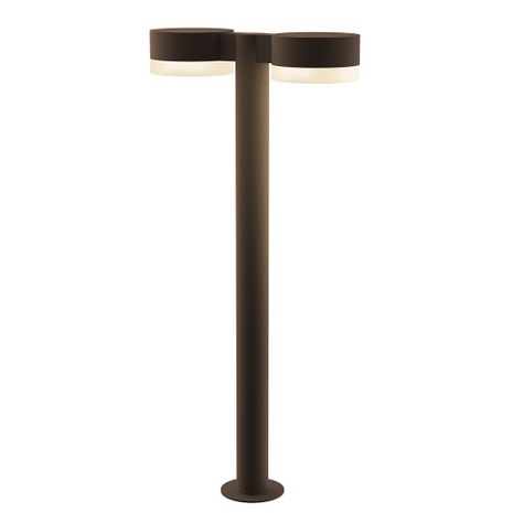 7308.PC.FW.72-WL Sonneman REALS Inside-Out 28" LED Double Bollard with Textured Bronze Finish