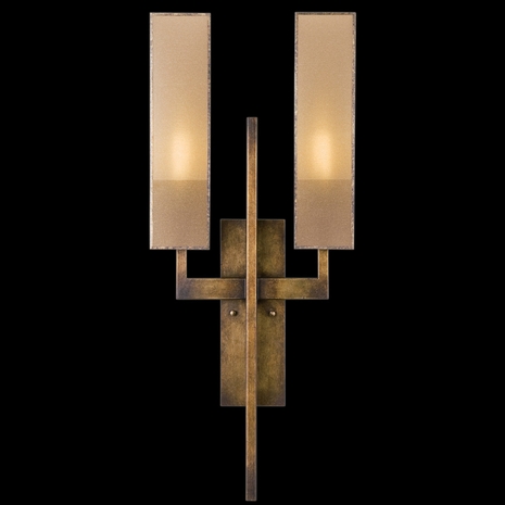 733050GU Fine Art Lamps 2 Light Perspectives 33" Sconce with Bronze Finish