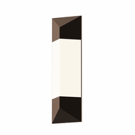 7332.72-WL Sonneman Triform Inside-Out 18" LED Sconce with Textured Bronze Finish