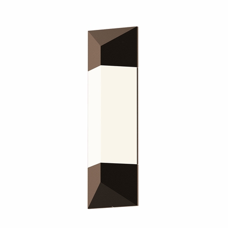 7332.72-WL Sonneman Triform Inside-Out 18" LED Sconce with Textured Bronze Finish