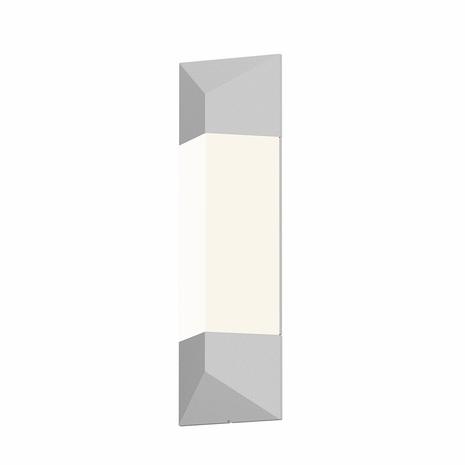 7332.98-WL Sonneman Triform Inside-Out 18" LED Sconce with Textured White Finish