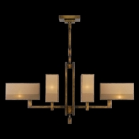 734040ST Fine Art Lamps Perspectives 42"W Oblong Chandelier with Bronze Finish