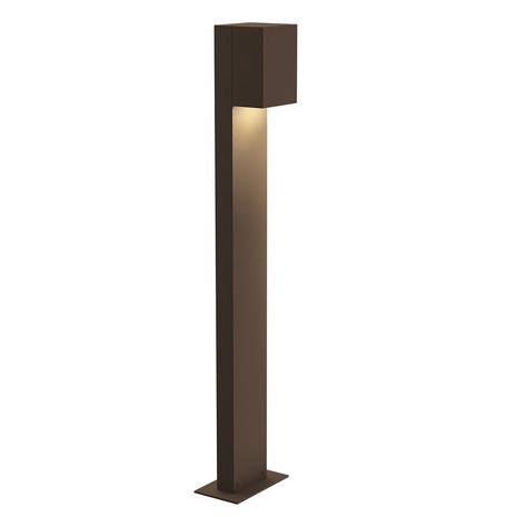 7343.72-WL Sonneman Box Inside-Out 28" LED Path Light Bollard with Textured Bronze Finish