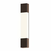 7352.72-WL Sonneman Box Column Inside-Out 22" LED Sconce with Textured Bronze Finish