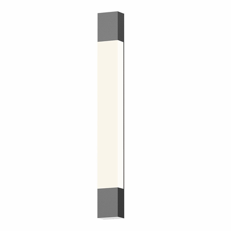 7354.74-WL Sonneman Box Column Inside-Out 32" LED Sconce with Textured Gray Finish
