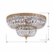 736-OB-CL-SAQ Crystorama 14 Light Spectra Crystal Ceiling Mount