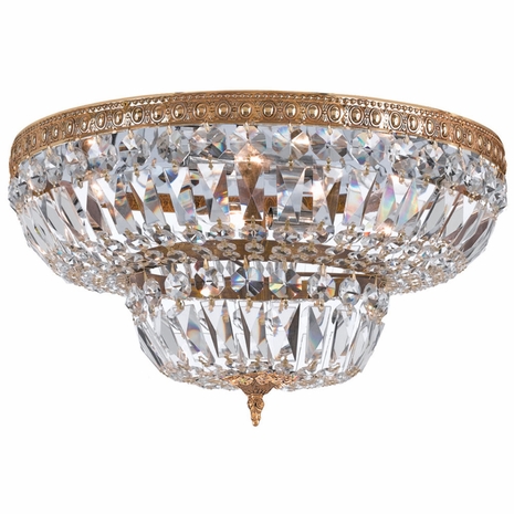736-OB-CL-SAQ Crystorama 14 Light Spectra Crystal Ceiling Mount