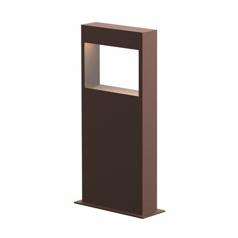 7365.72-WL Sonneman Light Frames Inside-Out 16" LED Path Light Bollard with Textured Bronze Finish