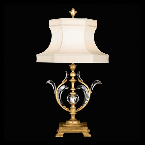 737510-SF3 Fine Art Lamps 1 Light Beveled Arcs 37" Table Lamp with Gold Leaf Finish