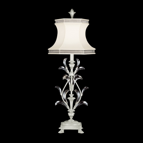 737810-4 Fine Art Lighting Beveled Arcs 41"H Table Lamp with Silver Leaf Finish