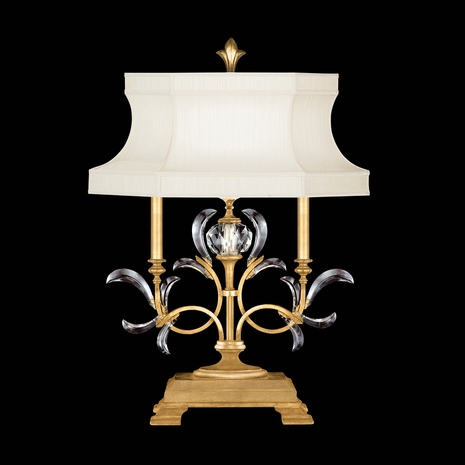 737910-3 Fine Art Lighting Beveled Arcs 34"H Table Lamp with Gold Leaf Finish
