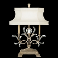 737910 Fine Art Lighting Beveled Arcs 34"H Table Lamp with Silver Finish