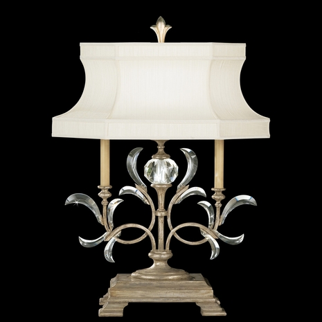 737910 Fine Art Lighting Beveled Arcs 34"H Table Lamp with Silver Finish