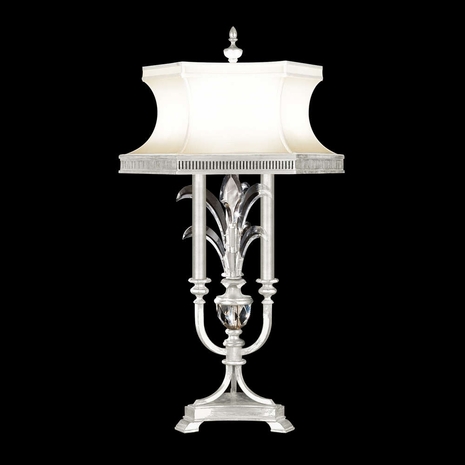 738210-SF4 Fine Art Lamps Beveled Arcs 37"H Table Lamp with Silver Finish