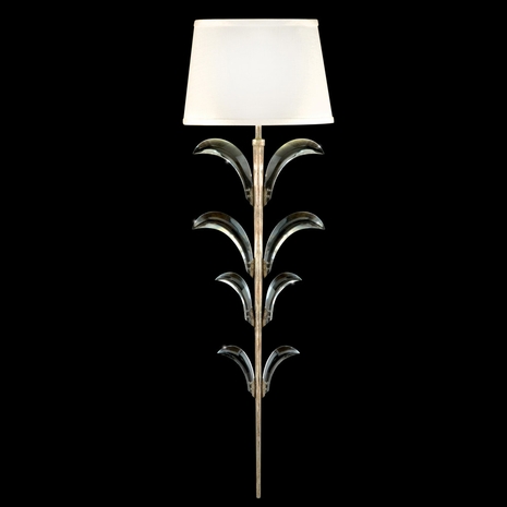 738450 Fine Art Lighting Beveled Arcs 28"H Sconce with Silver Finish