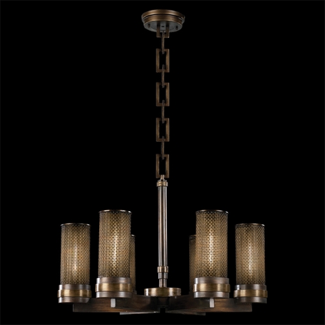 741040-2 Fine Art Lamps Bronze Veil 6 Light Chandelier