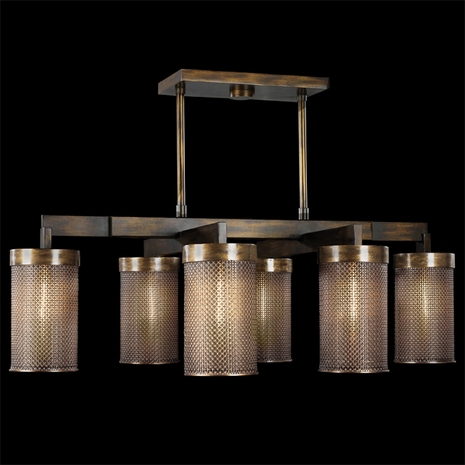 741240-2 Fine Art Lamps Bronze Veil 6 Light Chandelier
