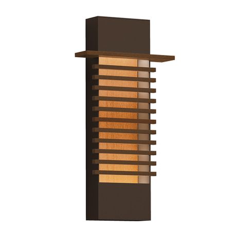 7417.72-WL Sonneman Kengo Inside-Out 20" LED Sconce with Textured Bronze Finish