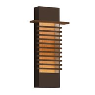 7417.72-WL Sonneman Kengo Inside-Out 20" LED Sconce with Textured Bronze Finish