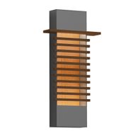 7417.74-WL Sonneman Kengo Inside-Out 20" LED Sconce with Textured Gray Finish