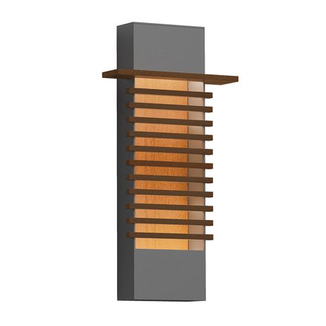 7417.74-WL Sonneman Kengo Inside-Out 20" LED Sconce with Textured Gray Finish