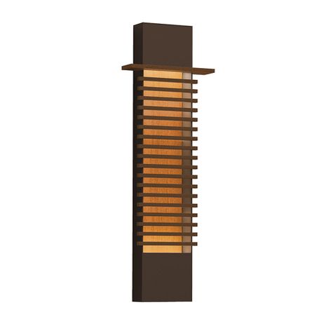 7418.72-WL Sonneman Kengo Inside-Out 30" LED Sconce with Textured Bronze Finish