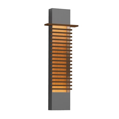 7418.74-WL Sonneman Kengo Inside-Out 30" LED Sconce with Textured Gray Finish