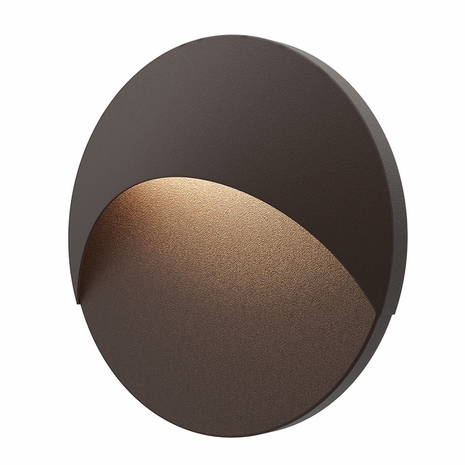 7460.72-WL Sonneman Ovos Inside-Out Round LED Sconce with Textured Bronze Finish