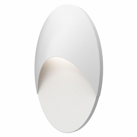 7462.98-WL Sonneman Ovos Inside-Out Oval LED Sconce with Textured White Finish