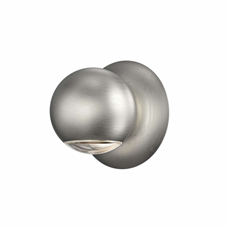 7500.77 Sonneman Hemisphere Sconce with Natural Anodized Finish
