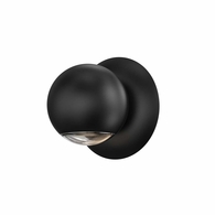 7500.97 Sonneman Hemisphere Sconce with Textured Black Finish