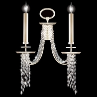 750050ST Fine Art Lamps 2 Light Cascades 25" Sconce with Silver Finish