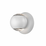 7502.98 Sonneman Hemisphere Up/Down Sconce with Textured White Finish