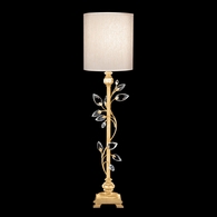 752915-33 Fine Art Lighting Crystal Laurel 37"H Console Lamp with Gold Leaf w/Champagne Fabric Shade Finish