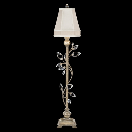 752915 Fine Art Lighting Crystal Laurel 37"H Console Lamp with Silver Finish