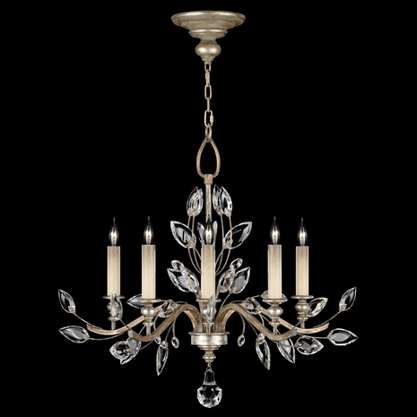 753040 Fine Art Lighting Crystal Laurel 32"W Round Chandelier with Silver Finish
