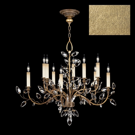 753140-3 Fine Art Lighting Crystal Laurel 43"W Round Chandelier with Gold Leaf Finish