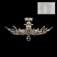 753440-4 Fine Art Lighting Crystal Laurel 28"W Round Semi-Flush Mount with Silver Leaf Finish