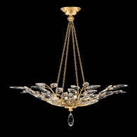 753640-3 Fine Art Lighting Crystal Laurel 35"W Round Pendant with Gold Leaf Finish