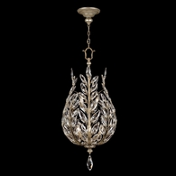 753840ST Fine Art Lamps 6 Light Crystal Laurel 18" Round Pendant with Silver Finish