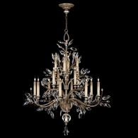 759440 Fine Art Lighting Crystal Laurel 45"W Round Chandelier with Silver Finish